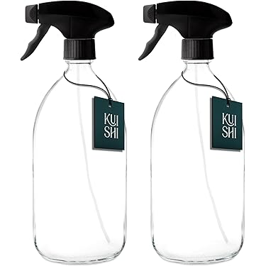 Glassprühflasche 473 Ml Mit Silikonschutz – Nachfüllbar, 3-Stufen-Düse, Für Reiniger & Pflege