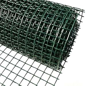 Gartenzaun, Netzdesign, Kunststoff, 1 m x 10 m, mit 20 mm großen