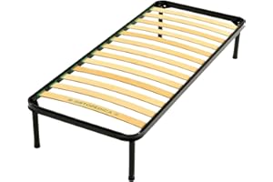 Leonardo - rete letto singolo 80cmx190cm - doghe in legno multistrato con telaio in acciaio - prodotto ORTOPEDICO.