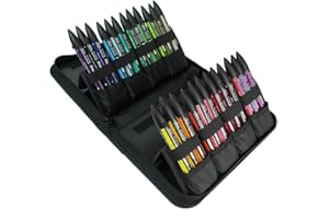 WINSOR&NEWTON LETRASET PROMARKER PANTONE PANTONI PENNARELLI DOPPIA PUNTA TWIN-TIP LETRASET PANTONI (DESIGNER STUDENT - SET 24) + OMAGGIO CARTELLA COLORI DAL VERO!!