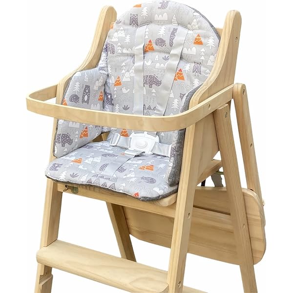 Xujuika Coussin De Chaise Haute - Housse De Siège En Tissu Oxford | Coussin De Chaise Doux Lavable, Accessoires De Chaise Haute Pliables Pour Chaise Haute Baby Sitting