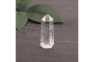 MUMUSUKI Varitas de Cristal curativas de tamaño pequeño - Puntos de Cuarzo Transparentes Natural Cristal de Cuarzo Natural Decoración Coleccionable Regalos (5-6cm)