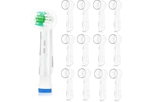 Hocimit 12 Pezzi Copertura Spazzolino Elettrico, Copri Spazzolino Elettrico, Trasparente Copertura Protettiva per Testine Spazzolino Elettrico, Copertura Spazzolino Antipolvere