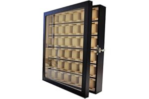 UHRENHUETTE Meyer & Söhne Orig Uhrenvitrine Tischvitrine für 36 Uhren schwarz