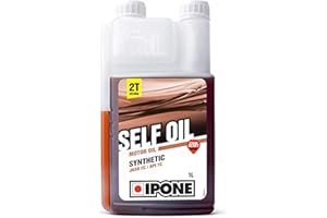 IPONE – Huile Moto 2 Temps Self Oil – Lubrifiant Semi Synthétique - Pour tous les engins – Option Fraise - Bidon-doseur 1 Lit