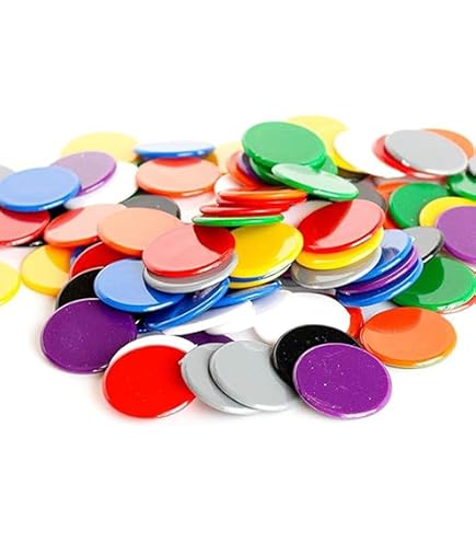 200 Jetons De Bingo Transparents 8 Couleurs - Diamètre 1.9cm - Pour Jeux Mathématiques Et Comptage