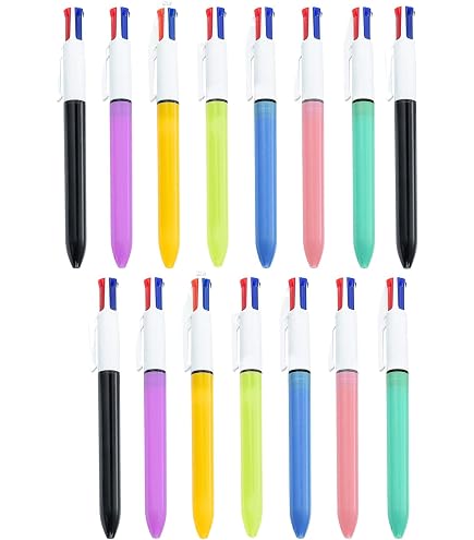 4-in-1 Multicolor Ballpoint Pen – 4 Colors In 1 Pen (Red, Blue, Green, Black) | 0.7mm Fine Point Retractable Refill