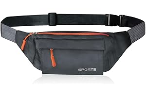 MultiValue Torba na brzuch dla kobiet i mężczyzn, nylonowa torba na brzuch, wodoszczelna, z zamkiem błyskawicznym, lekka torba Fanny Pack do biegania, wędrówek i podróży, szary, 20 x 12 x 3 cm, Modny