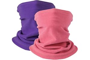 HEGCOIIE 2 Stück Damen Herren Winter Loop Schal Weichem Fleece Halswärmer Winddicht Ski Maske Schlauchschal Warmer für Skifahren Laufen Radfahren…