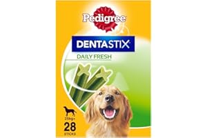 Pedigree DentaStix Daily Fresh for Large Dogs 25 kg+, 7 Sticks, 270 g (Pack of 4)