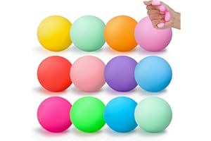 OGNI ORA 12 PCS Stress Balls for Adults and Kids, Fidget Toys Party Bag Fillers for Kids, Squeeze Balls Sensory Fidget Toy Soft Squishy Ball for Anxiety Stress Relief