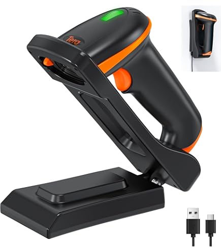 Tera HW0009 1D 2D QR Barcodescanner Met Digitaal Instellingsscherm En Snelscan Werkt Bluetooth 2 4g Draadloze Usb Kabelverbinding 750959517
