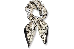PoeticEHome Bufanda de seda de morera 100% pura para mujer, pañuelo cuadrado 68x68cm, accesorio para cabeza cuello regalo empaquetado