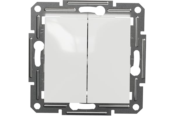 Schneider Electric Asfora EPH0370121D dubbel omkopplare infälld 10 AX – 250 V, pluggklämmor