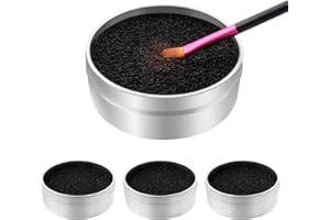 HEQISHUN 3 Pezzi Detergente per Pennelli per Trucco, Scatola per la Pulizia di Pennelli per Spugne per la Rimozione di Residui di Polvere Cosmetica Senza Acqua, Pennello Asciutto Riutilizzabile e Lavabile