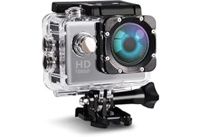 Bindpo Mini caméra de Sport DV, 1080P Full HD LCD caméra d'action étanche 30m caméra de Sport en Plein air DV caméra Mini caméscope avec Accessoires de Montage Kits(Noir)