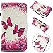 Produktbild Everainy LG K10 2018/LG K11 Hülle Silikon PU Leder Flip Wallet Case Gummi Schutzhülle Kartenfach Magnet für LG K10 2018/LG K11 Brieftasche innen TPU Weich Bumper Handyhülle Hüllen (Schmetterling)