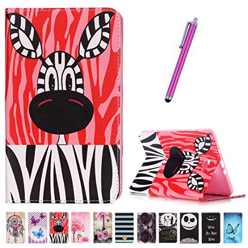 Romtronic Cute Colorful Flip Tasche PU Leder Abdeckung Stand Schutzhülle für Samsung Galaxy Tab A6 10.1 Pouces SM-T580 / SM-T585 + 1 x Schwarz Stylus (Design 03)