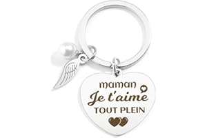 QONCV Porte Clef Personnalisé pour Maman,Cadeau Fête des Mères Saint Valentin Maman,Anniversaire Maman Idées Cadeaux Femme,Cadeau Merci Maman Noel Noël Cadeau Remerciement Fête des Mères Saint Valentin