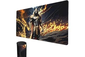 SMATCAMP MTG Playmat, 24" x 14" TCG Playmats Stitched Edges Smooth Rubber Surface Battle Board Game MTG Playmat Horror Theme MTG Playmat for Halloween (Anubis)