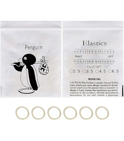 Orthodontic Latex Elastic Bands - Class II Intra-Oral, Clear, Size 1/4", 100 Bands Per Bag (3.5 Oz)