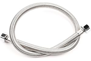 LITEET 1PCS Flexible Pipes for Bathroom/Kitchen/Toilet Taps British Standard Pipe 1/2" x 1/2" BSP Fitting