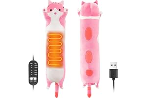 MEWMIX Katzen Heizdecke Kuscheldecke mit Abschaltautomatik, Elektrisches Heizkissen Usb für Periode, Warmies Wärmekissen Nacken Rücken Schulter Bauch, Weihnachtsgeschenke für Frauen Mädchen Katzenliebhaber