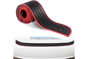 POSYLANE Self-Adhesive Car Rear Bumper Protector, Red Anti-Scratch Rubber Strip for SUV Pickup Truck Automobile Bumper Threshold Protection, Universal Size 35.4 * 2.95 In with Wear-Resistant Anti-Slip Design