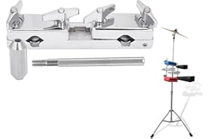 TOMOTATO Drum Set Verbindungsklemme Halter Cowbell Kuhglocke Halter Percussionshalter Halteklammer Eisen Perkussion Drum Anschluss Clip Universalhalter Drum Set Zubehör