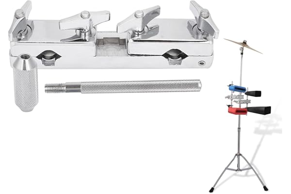 Ensemble de Batterie Pince Cloche, Tige de Support en Fer pour Instruments à Percussion Cloche de Vache
