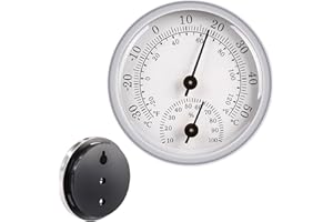 Jaimela Higrómetro Termómetro Analógico para interiores y exteriores, Hogar Medidor de Temperatura y Humedad, Temperatura Ambiente Confortable
