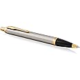 Parker IM Ballpoint Pen | Brushed Metal | Medium Point Blue Ink | Gift Box