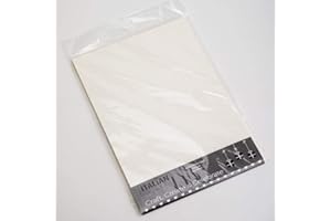 Italian Options 250GSM Non Shed Glitter Card Craft Paper 10 Sheets, A4 Size, Ice White