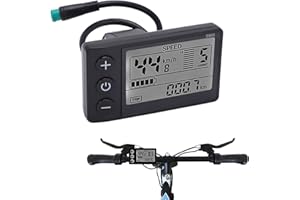 BONKZEBU Electric Bike LCD Display,Waterproof LCD Display Screen S866 Electric Bike LCD Display,Simple Electric Bike LCD Display Panel,with Waterproof Plug