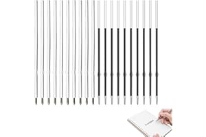 BYYT 60 sztuk wkładów do długopisów 0,7 mm, czarne wkłady do długopisów, wymienne wkłady do długopisów i tusze do płynnego pisania, niebieskie z większością