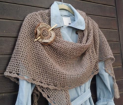 SAMPLE Dunes Fishnet Crochet Shawl