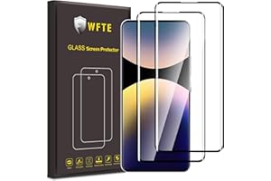 WFTE [Zestaw 2 szkła hartowanego do Xiaomi Redmi Note 14 Pro 4G, 0,26 mm, folia ochronna ekranu o wysokiej przejrzystości 99%, ochrona przed śladami o twardości 9H Glass