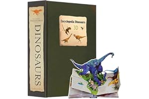 GENERIC Encyclopedia Prehistorica Dinosaurs - 3D Pop-Up Book with Interactive Prehistoric Creatures, Educational Gift for Kids & Adults, Dinosaur Encyclopedia for Lovers