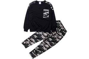 Loalirando Completo Mimetico Bambino 2 Pezzi 2-9 Anni, Felpa a Manica Lunga + Pantalone Tuta Ragazzzo Invernale Set Sportico e Casual in Cotone Regalo