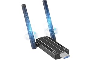 CONFITIK Chiavetta WiFi per PC Fisso 1300Mbps, Antenna WiFi USB 3.0 Dongle 2.4GHz/5.8GHz Dual Band per Windows 11/10/8/7/Vista/XP, Mac OS