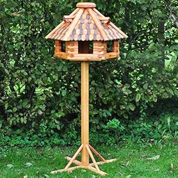 VOSS.garden Holzvogelhaus Tofta mit Metalldach und Sitzstangen