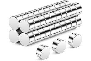 ‎WUKONG Wukong Neodymium Magnet Strong Small, 8 x 5 mm, Pack of 40 Mini Magnets Extra Sark, Pin Board Magnets, Whiteboard Magnets, Small Magnets, Strong Hold, Magnets for Magnetic Board, Fridge and Office