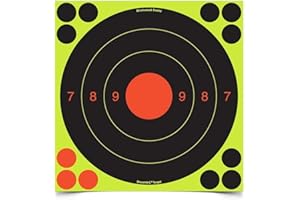 BIRCHWOOD CASEY UIT Shoot-N-C 20 cm 25/50 Meter Target-6 Targets, Metri-6 bersagli Unisex-Adulto, Multicolore