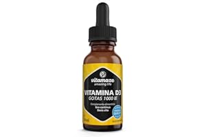 VITAMAZE - AMAZING LIFE Vitamaze® Vitamina D3 Gotas Dosis alta 1000 UI, 50 ml (1750 Gotas) Liquida Pura, Colecalciferol Vegetariano, Alta Biodisponibilidad, Suplementos Alimenticio sin Aditivos Innecesarios