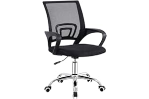 RMG-DISTRIBUZIONE Sedia per ufficio GIREVOLE REGOLABILE IN ALTEZZA COMODA per casa studio adatto per bambini e adulti in caso di poco spazio disponibile (R59, Sedia girevole)