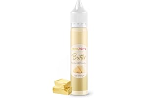 HONEYBERRY Natural Butter Food Flavouring 30ml – High Strength Professional Flavour Drops – Concentrated Liquid Essence for Baking, Desserts, Drinks & Cooking – No Artificial Additives