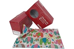 Erboristeria Vita Cuscino Scaldacollo con noccioli di Ciliegia per Dolore cervicale/Mal di Stomaco/Febbre Alta/Contusioni (650gr. - 32x19x2cm) - Fantasia Elefantini - Prodotto in Emilia Romagna