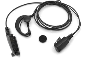 NEWASHAN Oreillette Talkie Walkie Casque Écouteur Compatible avec Motorola Radio GP320 GP340 HT1250LS HT1550 MT850LS MT8250 PRO5450 PTX780 G-Style