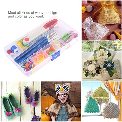 NUOLUX Häkelnadeln,Häkelnadel set, Crochet Kit Häkelnadeln Stricknadeln 16 Stück - 2