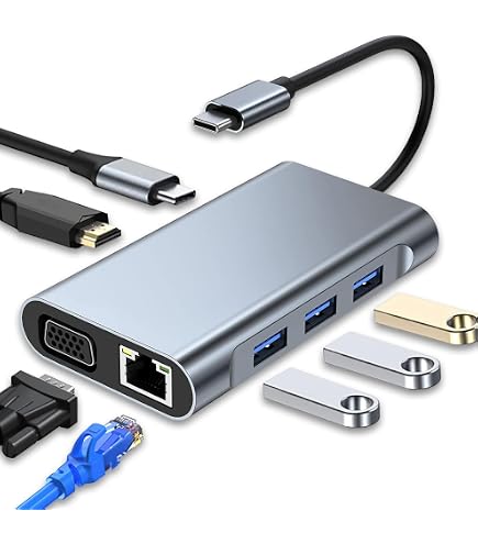 Yottamaster Docking Station 19 In 1 Con Doppio Display 4K: Hub USB C Con HDMI, VGA, PD60W, Ethernet E Lettore SD - 2